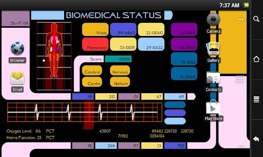 Sci-Fi UI Live Wallpaper Lite Screenshots 0