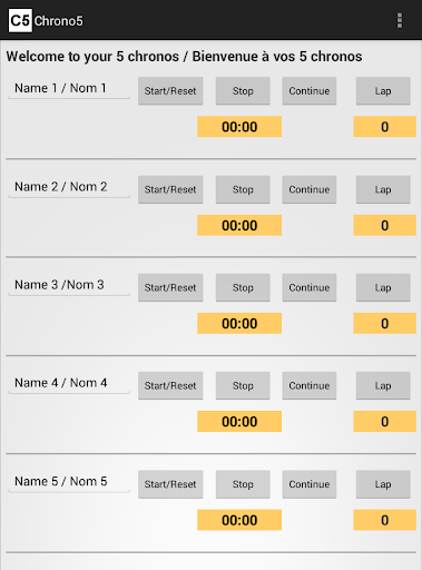 Chrono5 chronometer for 6