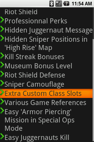Call Of Duty Cheats FREE Android app Screenshot 2