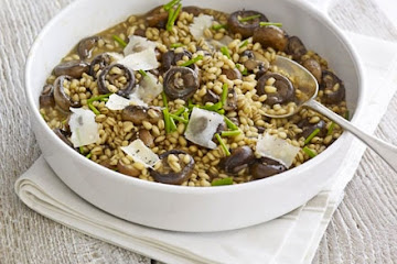 Barley, chicken & mushroom risotto