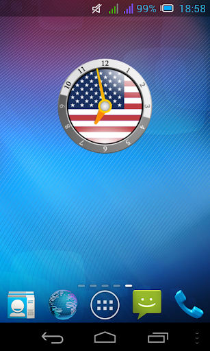 Flag Clock - Widget HD