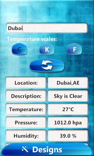 Temperature Clock Widget