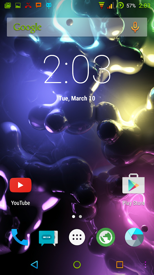 Android application Neon Colors Theme CM 13/12.1 screenshort