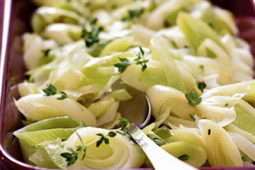Buttered leeks
