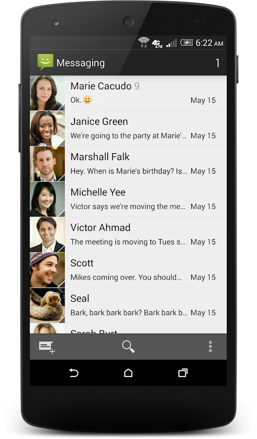 Messaging Screenshot
