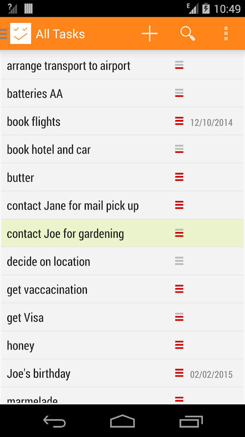 Android application Task Lists Zuo - To Do screenshort