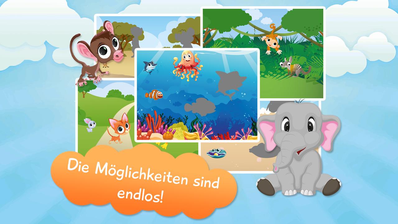 Android application Animals Shadow Puzzles for Kids screenshort