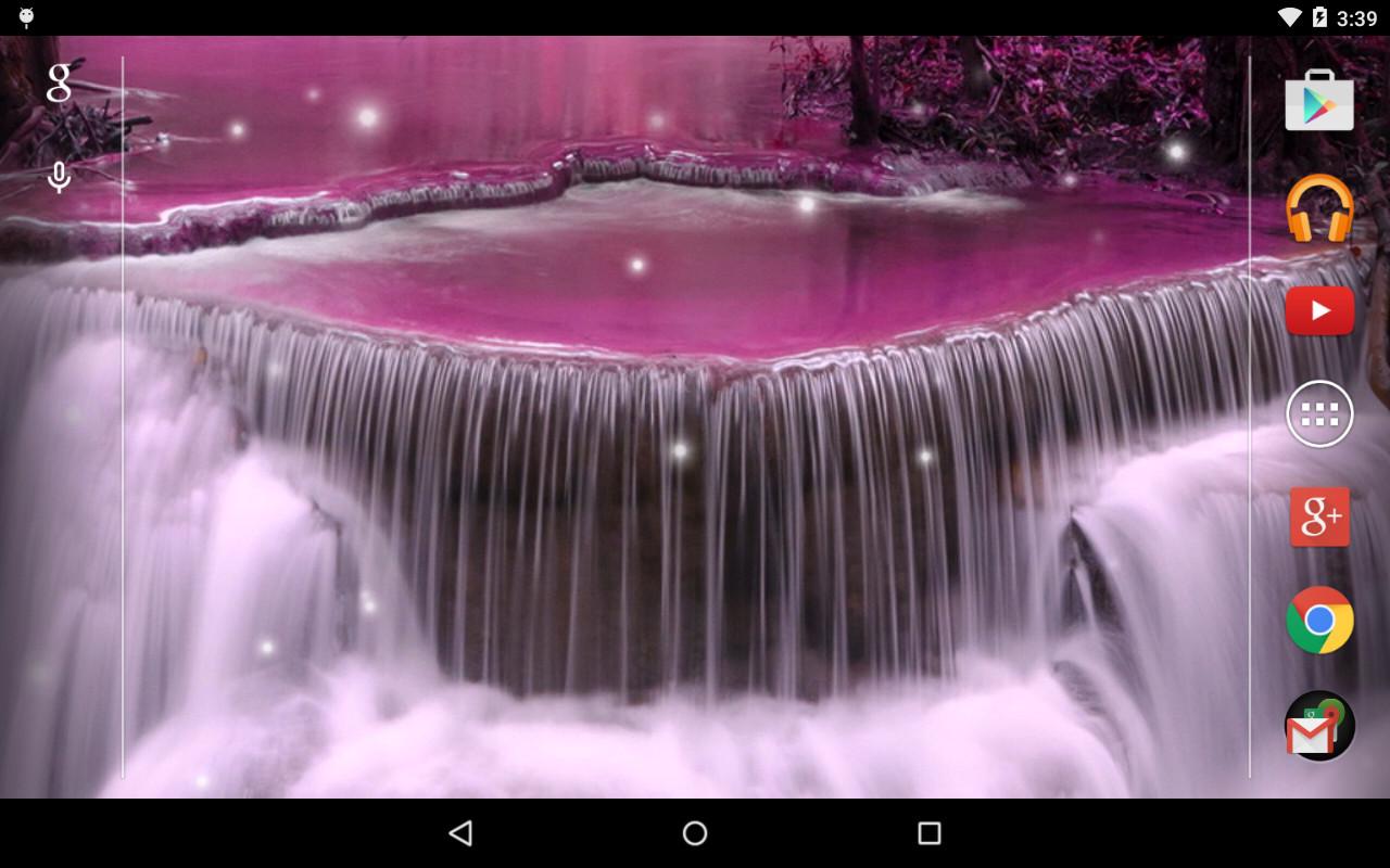 Люди на экран живые. Картинки на планшет живые обои. Живой водопад со звуком. Фиолетовый водопад. Живые обои со звуком.