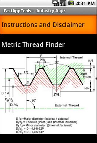 【免費商業App】Metric Thread Pitch-APP點子